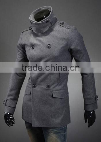 Men's Long winter coat made with wool