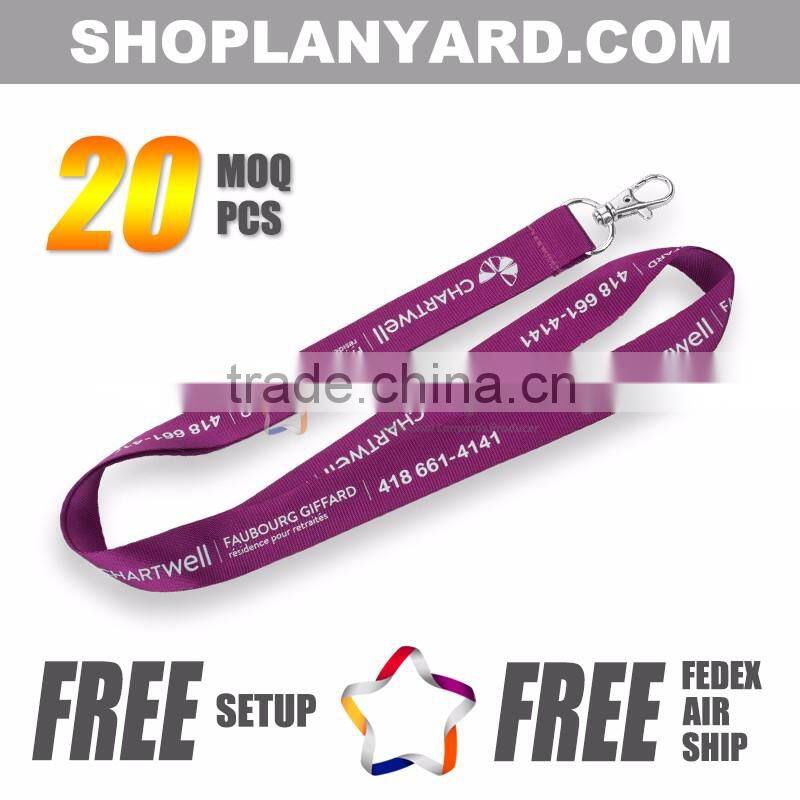 Factory supply screen printed nylon cell phone lanyard