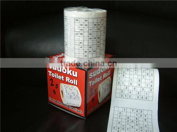 Virgin wood pulp custom printed toilet paper roll