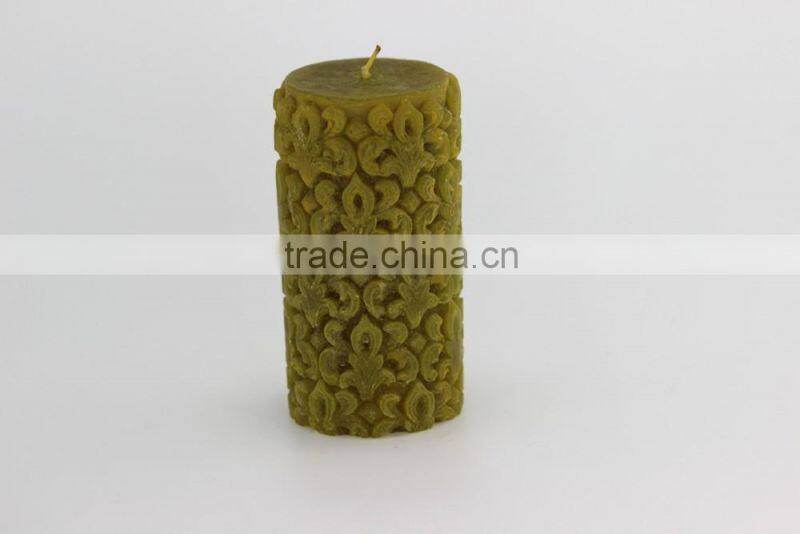 Custom cheap engraved paraffin candle for decoration wholesale