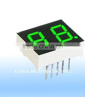 amber color 0.8inch 2 digit 7 segment digital led clock display