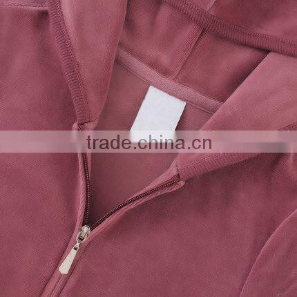 Hot Fall Stylish Womens Sport Suit Clothes red Velour Tracksuit