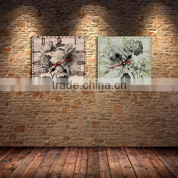 Novely promotional square shape wall clock