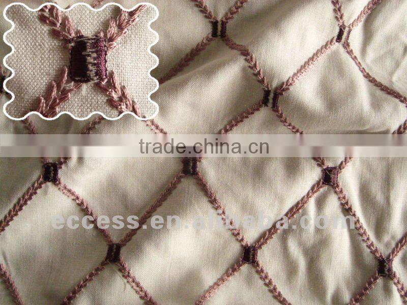 linen embroidered curtain fabric