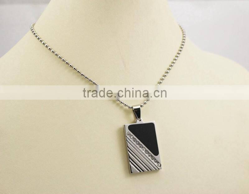 Trendy 316L Stainless Steel Dog Tag Pendant Necklace