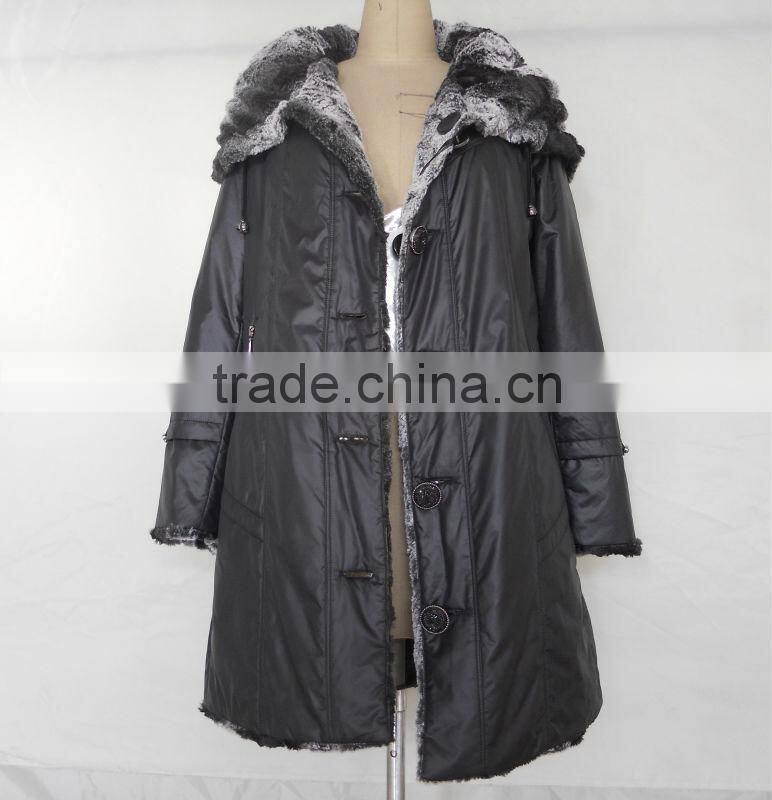 women winter coats, Fur collar long ladies thicken coats