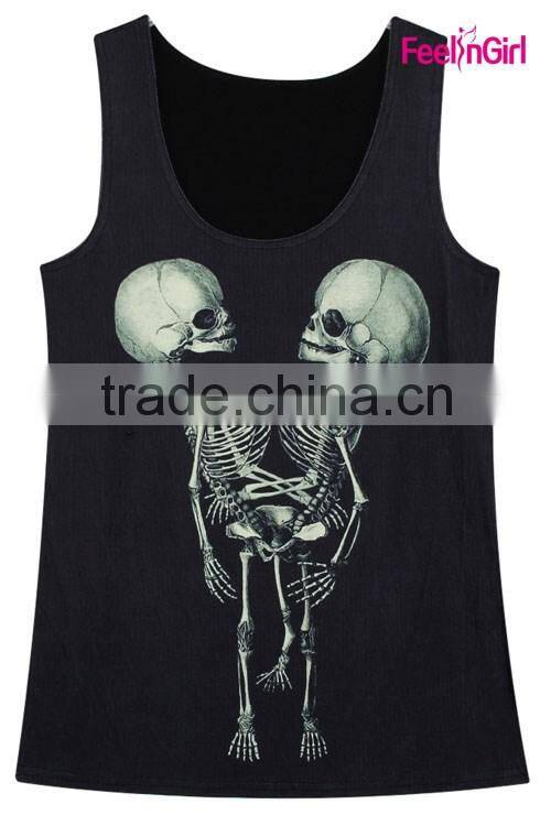 In-Stock Items Supply Type Summer New Design Print Tank Top