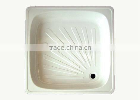 Steel Enameled Shower Tray curved type 80x80x15cm