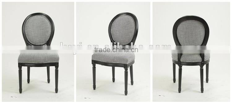 Black finish color Solid beech wood Hotel chair /Round Upholstered Side Chair(CH-211-1)