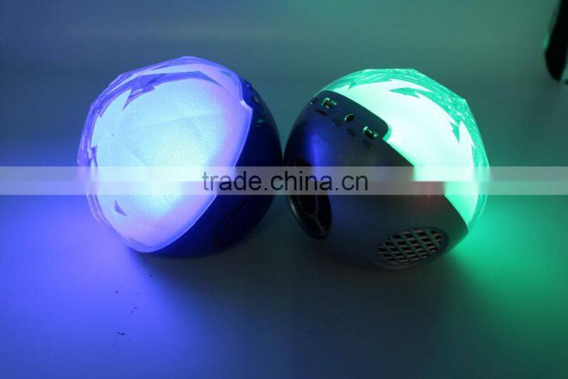 Hottest Top Quality 2016 music mini bluetooth speaker with FM radio,LED Light, TF Card support