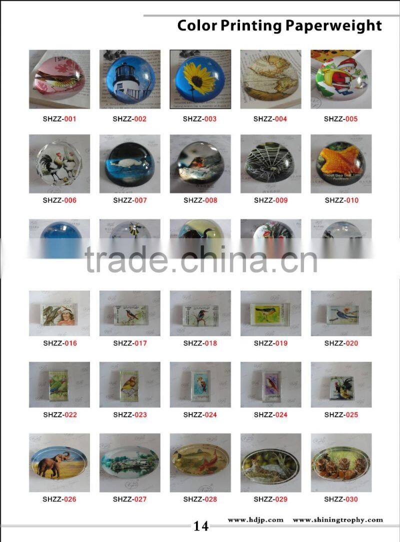 2014 New Design Paperweights, High Quality Customized Glass Crystal Paperweight
