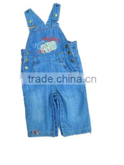 hip hop kids jeans soft washing baby coverall denim funky suspender jeans children playsuit jeans wholesale