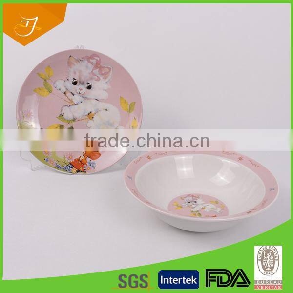 ceramic soup bowl and plate,wholesale ceramic dinner set with full decal