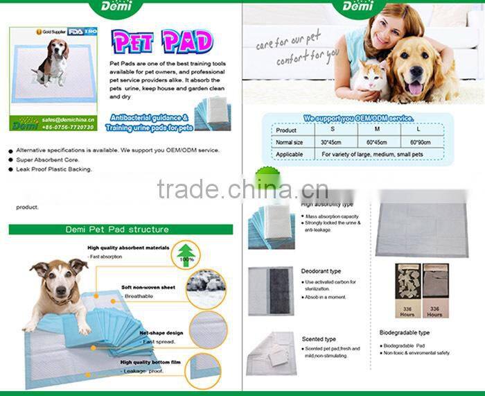 Factory directly sale safety grade waterproof dog pee pad