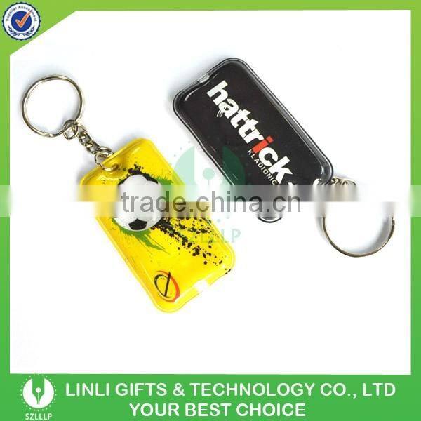 Brand Name Cheap Custom Led PVC Keyring for Football