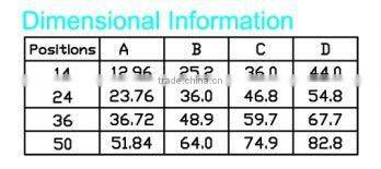 0.085in Pitch PCB Mount 90 degree Receptacle Connector Female 24pin Socket Header with Board Lock