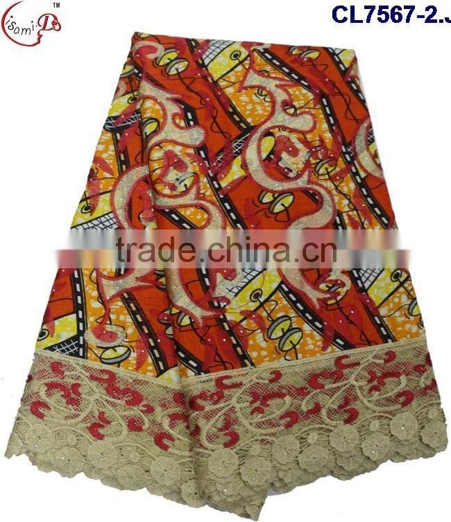 CL7567 2016 Chowleedee High quality Top Fashion Latest Design wax lace