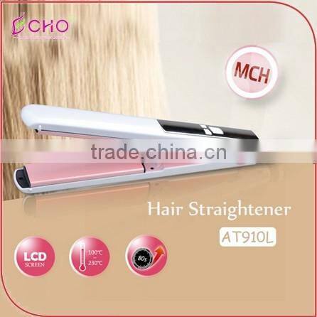 FR-213 professional fast gorgeous ceramic LCD digital electric wet and dry steam flat iron hair straightener