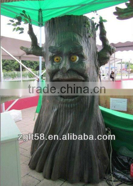 theme park animatronic life size talking tree for decoration