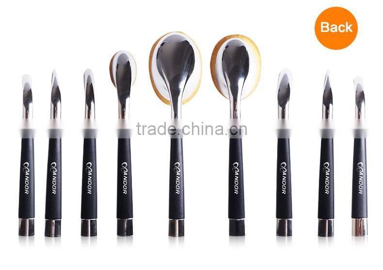 9 pieces rose golden high quality cosmetics brush wholesale