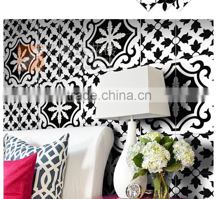 200*200mm black color customized ceramic kitchen tile bathroom wall tile