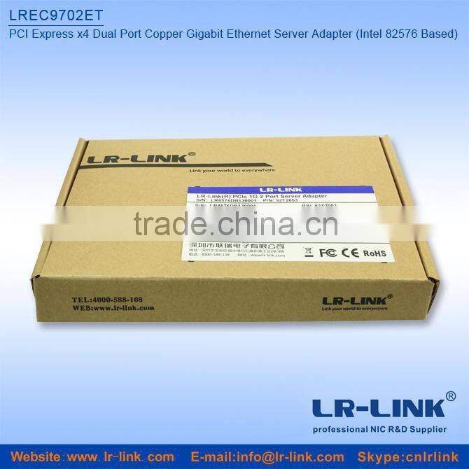 LREC9702ET PCI Express x4 Dual Port Copper Gigabit PCI express x4 Network Card(Intel 82576 Based)