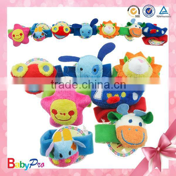 Customized Different Cartoon Design Baby Rattle Toys Bell Toy Soft Cloth Baby Rattle