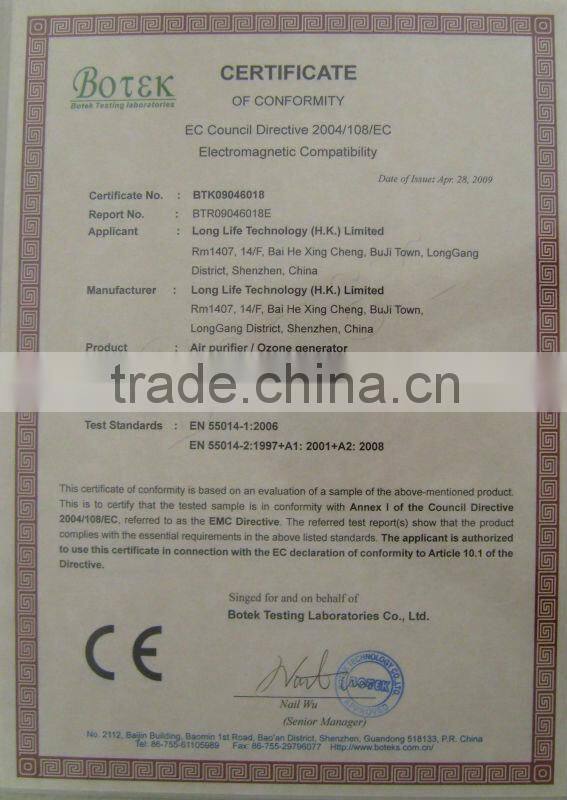 5000mg/H commercial ozone generator/Porcelain enamel Ozone generator parts