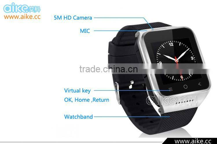 S8 Smart Watch Phone Bluetooth 4.0 Android 4.4 Wifi 3G WCDMA Dual Core MTK6572 512MB 8GB GPS 5.0MP Camera Wrist watch Smartphone