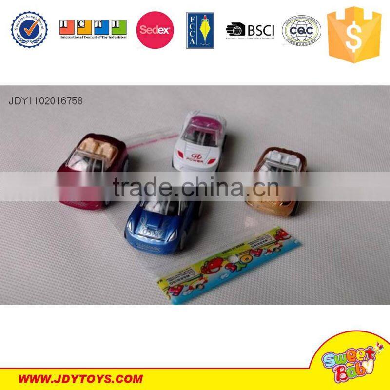 Defferent design promotion 5CM Solid and transparent color pull back cartoon car toys for kids