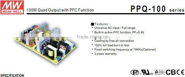 meanwell 100W with PFC Function Switching Power Supply