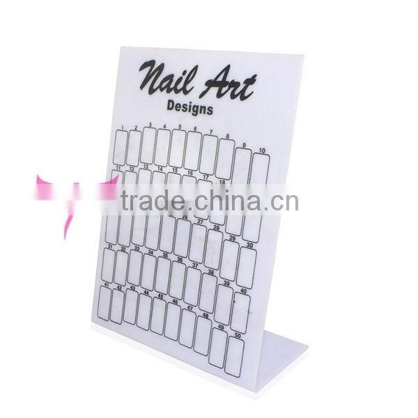 Hot plastic nail polish sample display card,black nail polish color card
