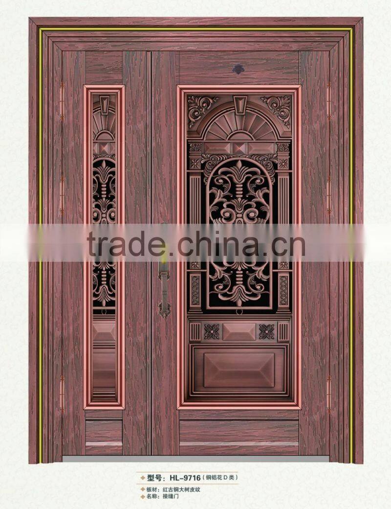 High Quanlity Cheap Turkey style stainless security steel door seam door