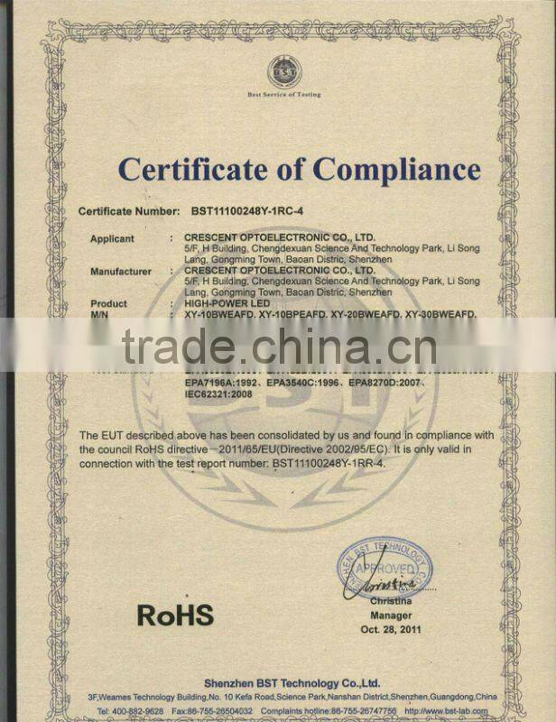 10W High Power LED/COB LED/Chip On Board LED