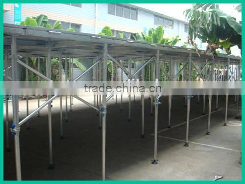 Aluminum working stage with line array
