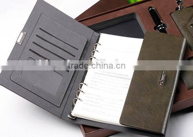 Promotion gift item 4 in 1 business gift set with pen,keychain bag, notebook