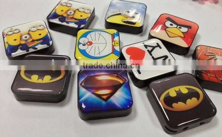 cheap bulk square shaped mini mp3, cartoon music box mp3 players