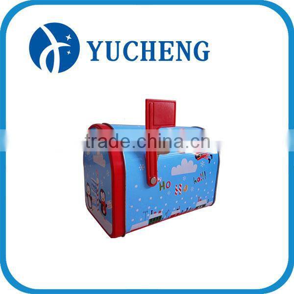 irregular gift small mailbox metal can tin box