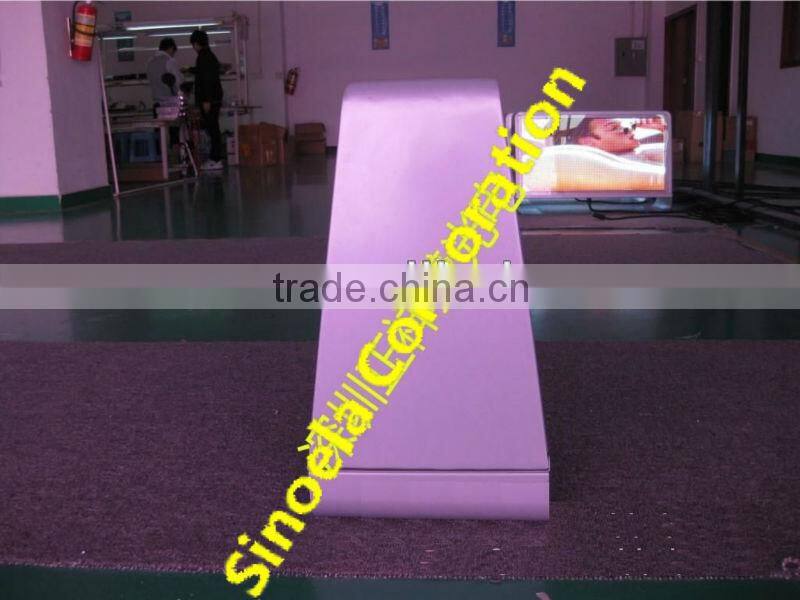 P6 outdoor full color double sided led taxi top advertising/taxi roof top advertising signs