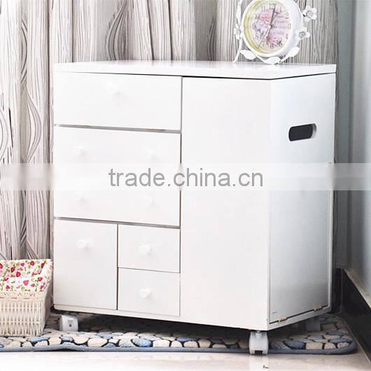 wood furniture modern foldable dressing table with drawers