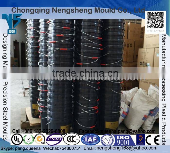 Factory direct sale 25 virgin material PP plastic. paint plastic packing buckets/pails.