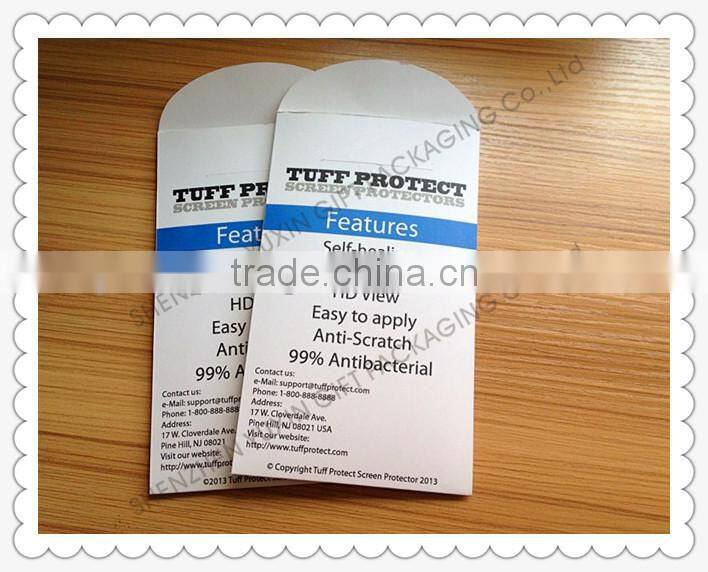 SCREEN FILM PACKAGE / PAPER PACKAGE / TUFF PROTECTOR PACKAGE /4C PRINTING PACKAGING PAPER/WHOLESALE SHENZHEN YUXIN GIFT PACKAGE