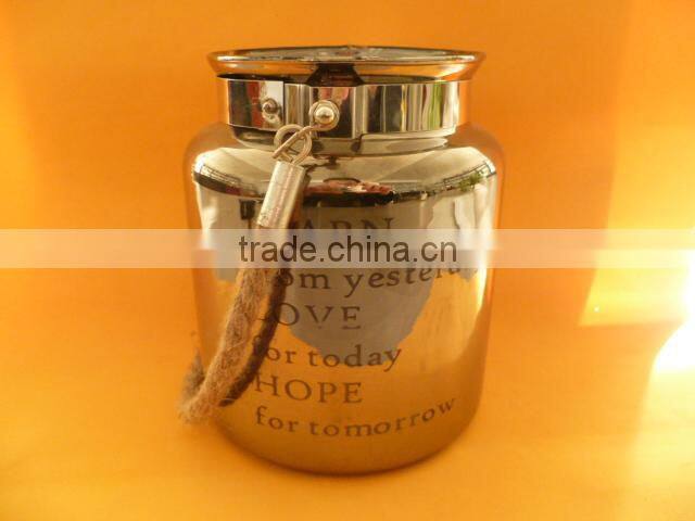 glass mason jar with handle and straw