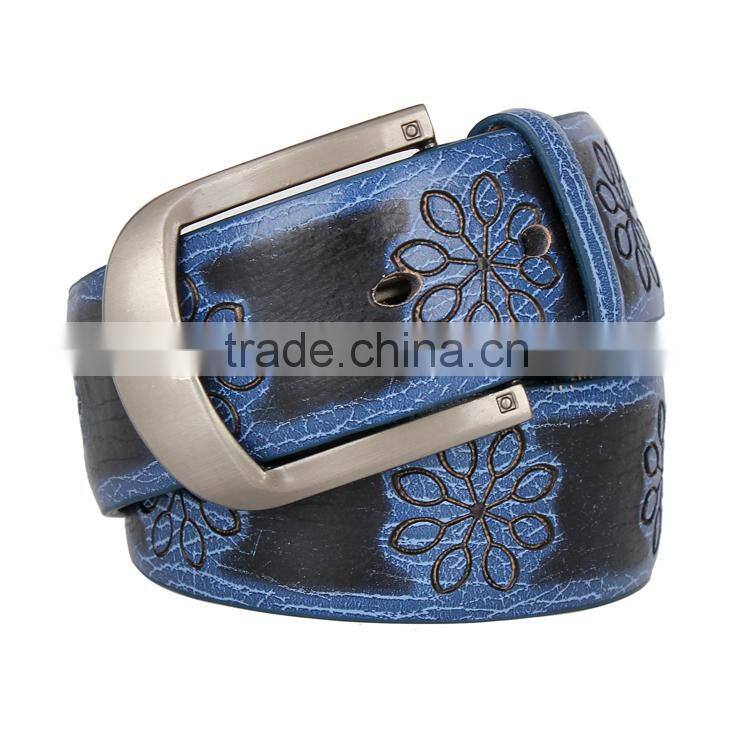 2015 Summer Popular Blue Color Leather Mens Belts SWF-M15061803