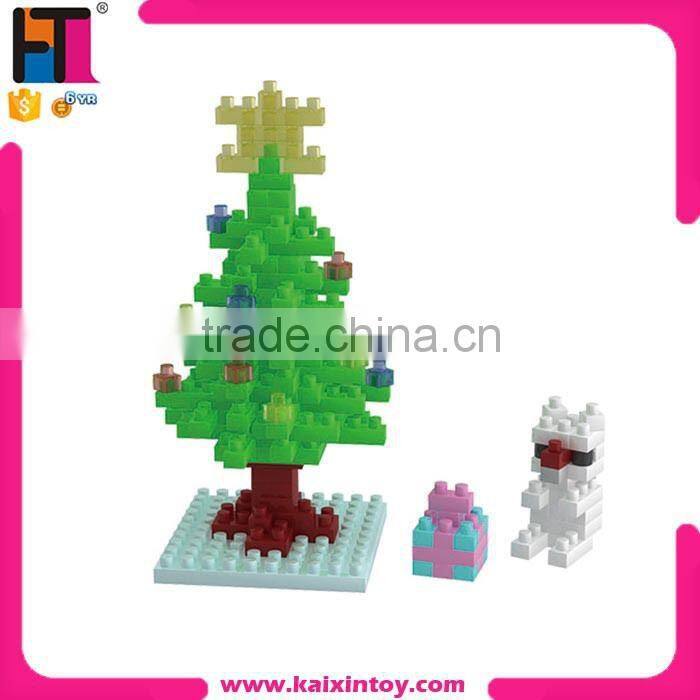 New arrival Santa Claus kids educational ABS plastic DIY micro building block toy