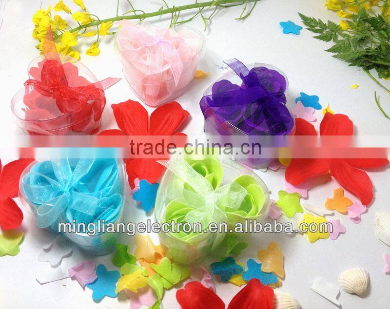 Hot sale 3pc rose soap flower for wedding gfts