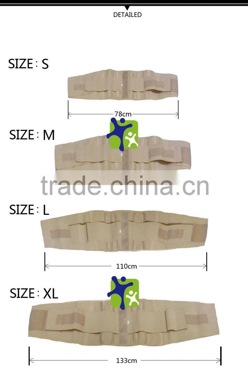 back support with Aluminium belt