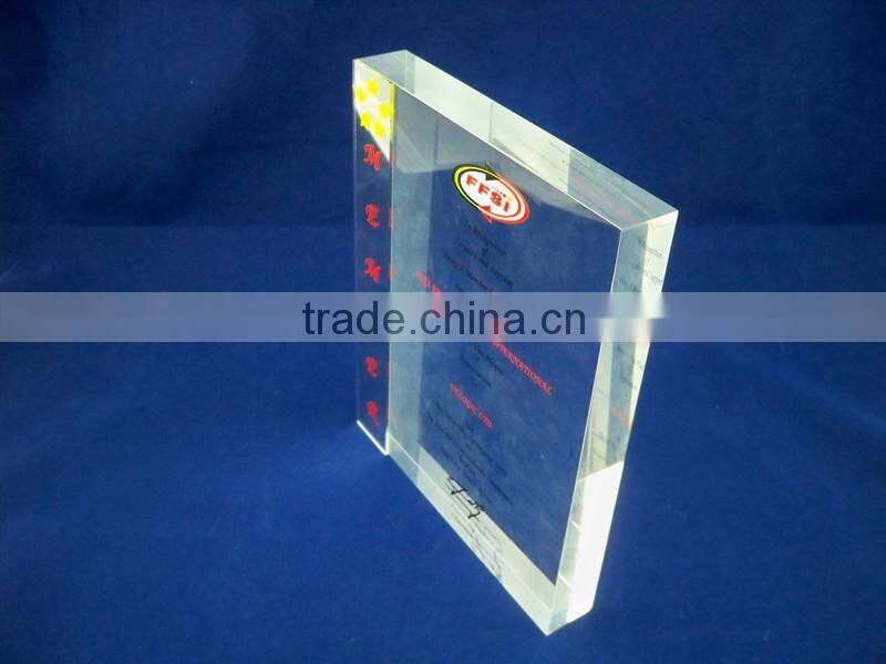 New award block clear transparent award prize spoil trophy