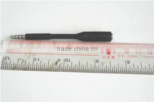 New earphone splitter audio cable 3.5mm double jack for iPod black 9cm