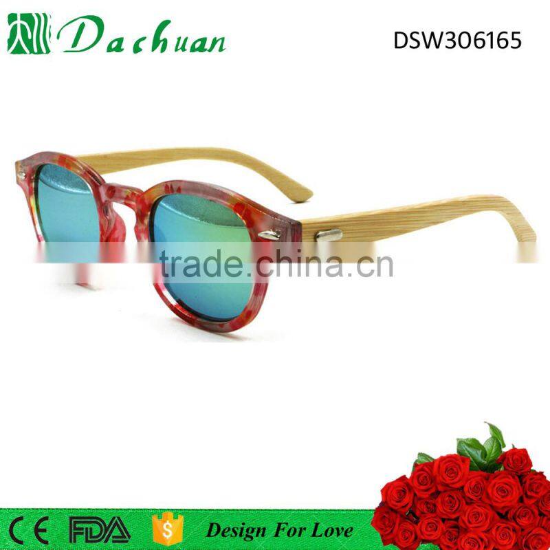Dachuan 2016 fashion bamboo polarized sun glasses eyewear China wholesale bamboo wooden sunglasses